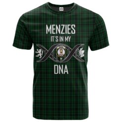 Menzies Green Clan DNA In Me Tartan Crest T-Shirt