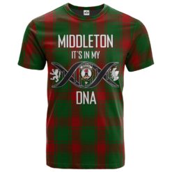 Middleton Clan DNA In Me Tartan Crest T-Shirt