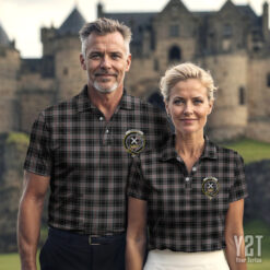 Moffat Clan Tartan Polo with Crest - Authentic Scottish Apparel
