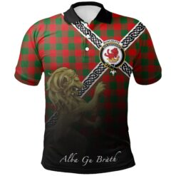 Moncrieffe Polo Shirts Tartan Crest Celtic Scotland Lion