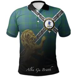 Montgomery Ancient Polo Shirts Tartan Crest Celtic Scotland Lion