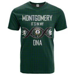 Montgomery Clan DNA In Me Tartan Crest T-Shirt