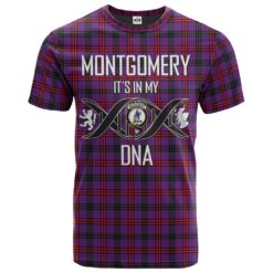 Montgomery Modern Clan DNA In Me Tartan Crest T-Shirt