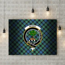Mowat (of Inglistoun) Crest Canvas New