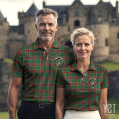 Muirhead Clan Tartan Polo with Crest - Authentic Scottish Apparel