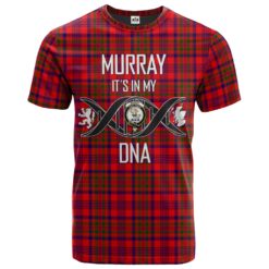 Murray of Tulloch Modern Clan DNA In Me Tartan Crest T-Shirt