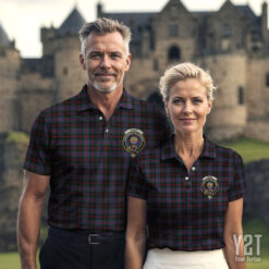 Nairn Clan Tartan Polo with Crest - Authentic Scottish Apparel