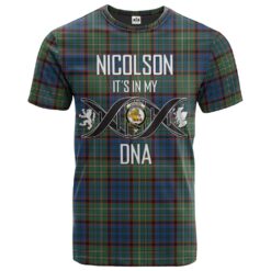 Nicolson Hunting Ancient Clan DNA In Me Tartan Crest T-Shirt