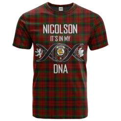 Nicolson Lochcarron Clan DNA In Me Tartan Crest T-Shirt