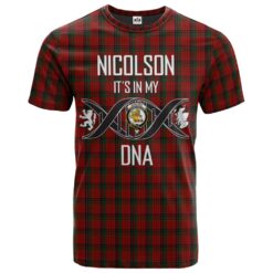 Nicolson (MacNicol) 02 Clan DNA In Me Tartan Crest T-Shirt