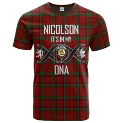Nicolson (MacNicol) 03 Clan DNA In Me Tartan Crest T-Shirt