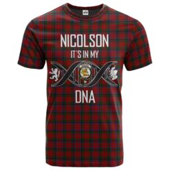 Nicolson (MacNicol) Clan DNA In Me Tartan Crest T-Shirt