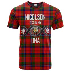 Nicolson Modern Clan DNA In Me Tartan Crest T-Shirt