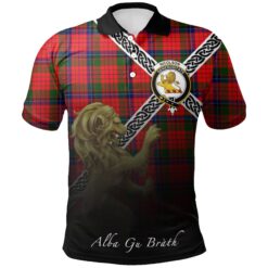 Nicolson Modern Polo Shirts Tartan Crest Celtic Scotland Lion