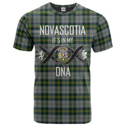NovaScotia District Dress 02 Clan DNA In Me Tartan Crest T-Shirt