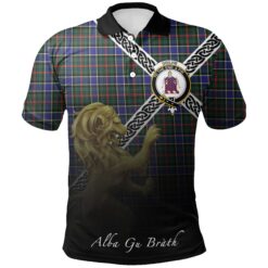 Ogilvie Hunting Modern Polo Shirts Tartan Crest Celtic Scotland Lion