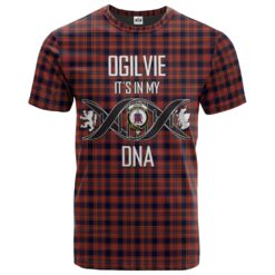 Ogilvie (Ogilvy) 01 Clan DNA In Me Tartan Crest T-Shirt