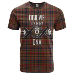 Ogilvie (Ogilvy) 02 Clan DNA In Me Tartan Crest T-Shirt