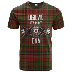 Ogilvie (Ogilvy) 04 Clan DNA In Me Tartan Crest T-Shirt
