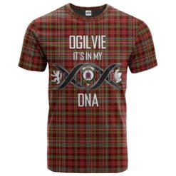 Ogilvie (Ogilvy) 06 Clan DNA In Me Tartan Crest T-Shirt