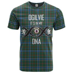 Ogilvie (Ogilvy) Hunting Ancient Clan DNA In Me Tartan Crest T-Shirt