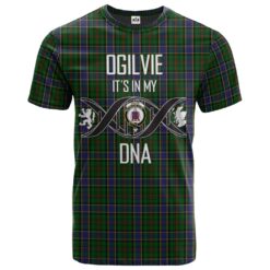Ogilvie (Ogilvy) of Inverarity Ochterlonie Clan DNA In Me Tartan Crest T-Shirt