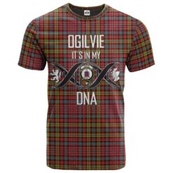 Ogilvie (Ogilvy) Paton Clan DNA In Me Tartan Crest T-Shirt