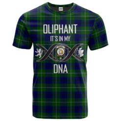 Oliphant Modern Clan DNA In Me Tartan Crest T-Shirt