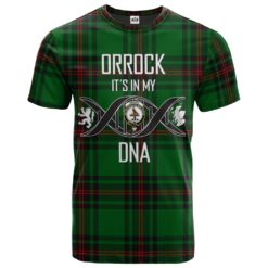 Orrock Clan DNA In Me Tartan Crest T-Shirt