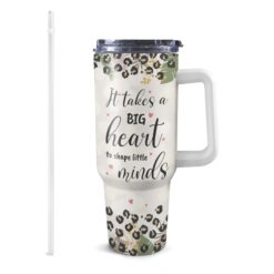 Personalized 40oz Tumbler with White Handle - Meaningful Message Design for Devoted Teachers - Custom Name Gift for Teacher's Day, Appreciation, and Thank You Gifts
