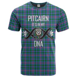 Pitcairn Hunting Clan DNA In Me Tartan Crest T-Shirt