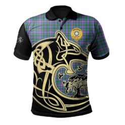 Pitcairn Hunting Clan Polo Shirt Viking Wolf