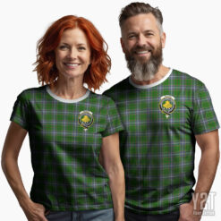 Pringle Scottish Tartan T-shirt with Crest – Authentic Clan Apparel
