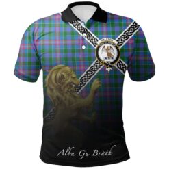 Ralston Polo Shirts Tartan Crest Celtic Scotland Lion