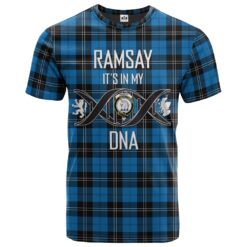 Ramsay Blue Ancient Clan DNA In Me Tartan Crest T-Shirt