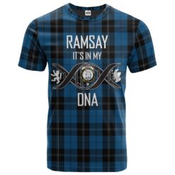 Ramsay Blue Hunting Clan DNA In Me Tartan Crest T-Shirt