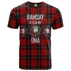 Ramsay Clan DNA In Me Tartan Crest T-Shirt