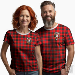 Ramsay Scottish Tartan T-shirt with Crest – Authentic Clan Apparel