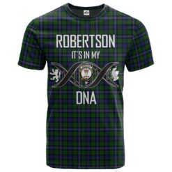 Robertson Hunting 01 Clan DNA In Me Tartan Crest T-Shirt