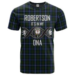 Robertson Hunting 02 Clan DNA In Me Tartan Crest T-Shirt