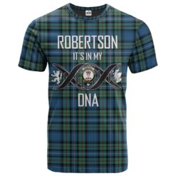 Robertson Hunting Ancient Clan DNA In Me Tartan Crest T-Shirt