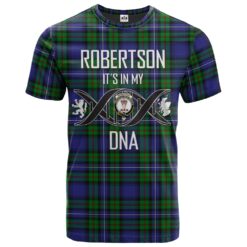 Robertson Hunting Modern Clan DNA In Me Tartan Crest T-Shirt