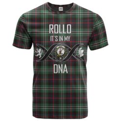 Rollo Hunting Clan DNA In Me Tartan Crest T-Shirt