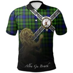 Rollo Modern Polo Shirts Tartan Crest Celtic Scotland Lion