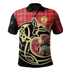 Rose Modern Clan Polo Shirt Viking Wolf
