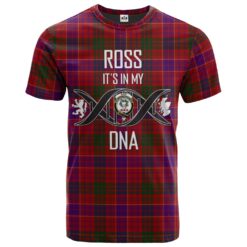 Ross 04 Clan DNA In Me Tartan Crest T-Shirt