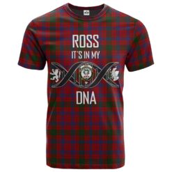 Ross 05 Clan DNA In Me Tartan Crest T-Shirt