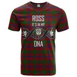 Ross 06 Clan DNA In Me Tartan Crest T-Shirt