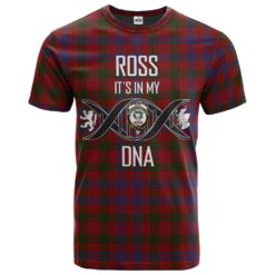 Ross 08 Clan DNA In Me Tartan Crest T-Shirt