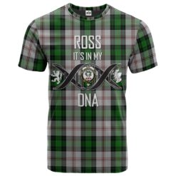Ross Arisaid Clan DNA In Me Tartan Crest T-Shirt